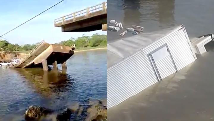 Urgente: ponte na BR-319 se rompe ao meio e corpos ficam espalhados no rio; veja vídeos