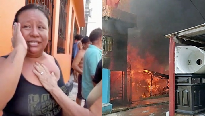 Urgente: casas pegam fogo com cinco crianças no bairro Japiim