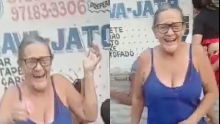 Vizinha fofoqueira se diverte assistindo ‘porradão de blindadas’ que ela mesma causou; veja vídeo
