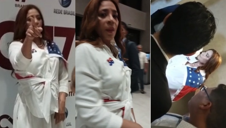 Nair Blair surta por não ter representatividade mínima e tenta agredir funcionária do CM7; veja vídeo