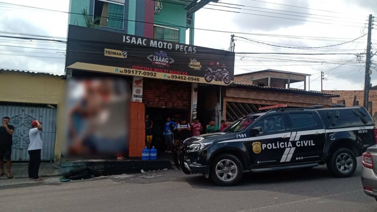 Urgente: dono de oficina é executado na frente de clientes e funcionários em Manaus; veja vídeo