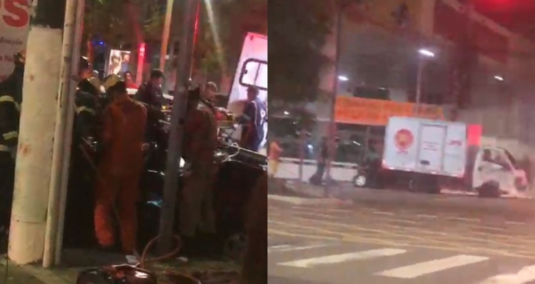 Mãe morre e criança fica ferida em acidente gravíssimo na avenida Boulevard; veja vídeos