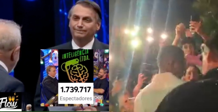 Mais de 1,7 milhão ao vivo! Multidão recepciona Bolsonaro na saída de podcast em que bateu recorde mundial; veja vídeo