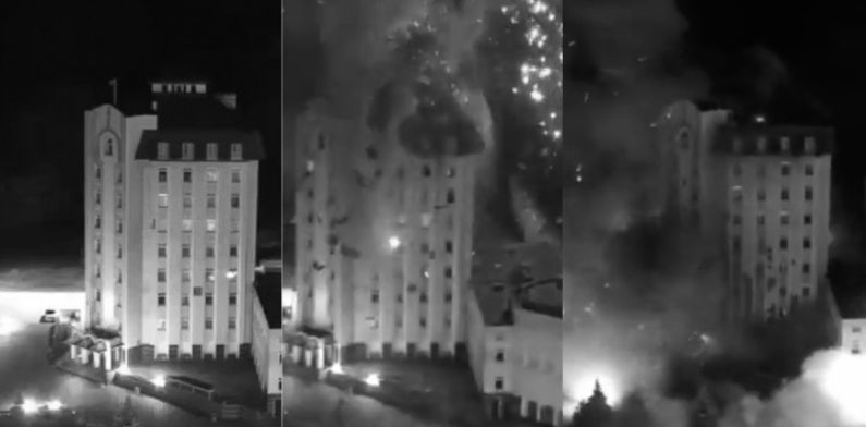 Míssil russo destrói prédio usado para reuniões políticas na Ucrânia; veja vídeo