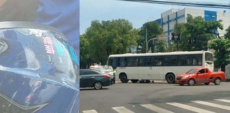 Ônibus passa por cima de motociclista no Centro de Manaus; veja vídeo