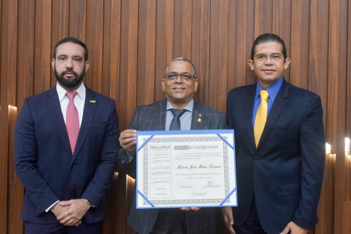 Vereador Márcio Tavares recebe Título de Cidadão do Amazonas, por propositura do deputado João Luiz