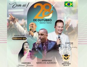 Grande evento: Igreja promove evento 'Semeando Fé e Colhendo Almas' no dia 28 de outubro