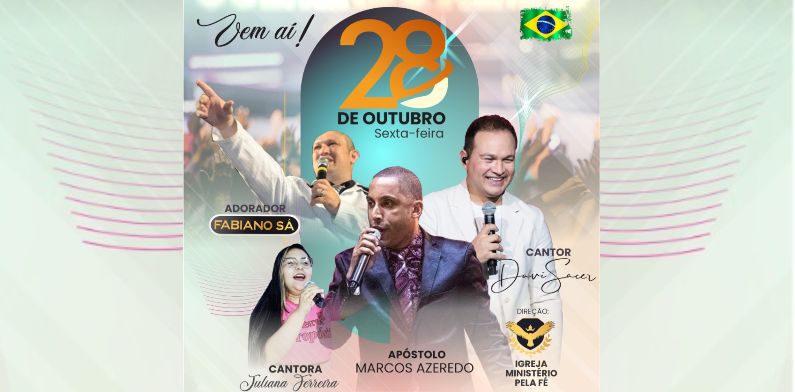 Grande evento: Igreja promove ‘Semeando Fé e Colhendo Almas’ no dia 28 de outubro