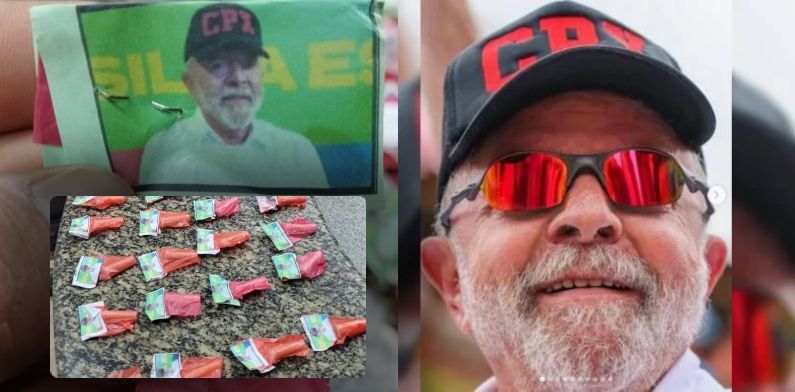 Cocaína do ‘Nine’: bandidos fazem homenagem a Lula e colocam foto do petista em embalagens de drogas