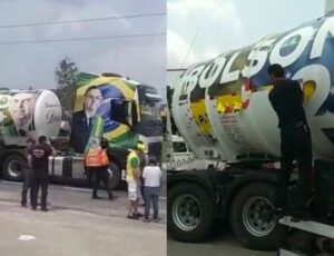 TRE-AM arranca adesivo de Bolsonaro de caminhão e deixa trabalhador indignado; veja vídeo