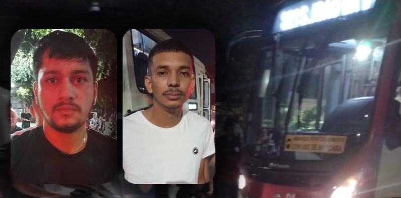 Dupla de assaltantes que fez passageiros reféns no ônibus da linha 321 é presa no Centro de Manaus