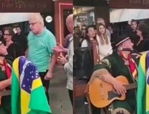 Petista causa revolta após humilhar músico de rua que cantava a música "Capitão do Povo"; veja vídeo