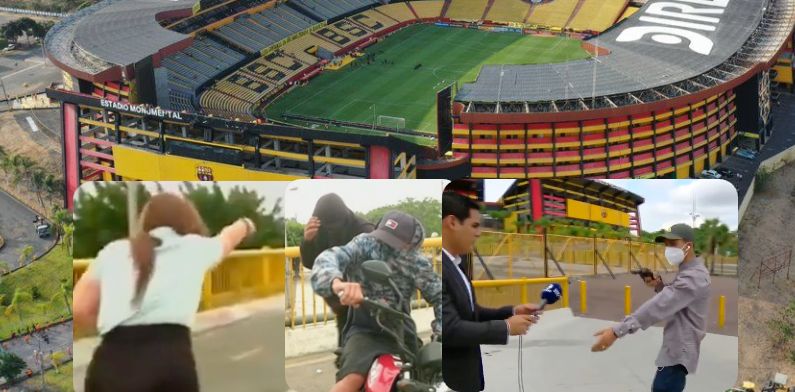Bandidos assaltam repórteres em estádio onde será a final da Libertadores; veja vídeo