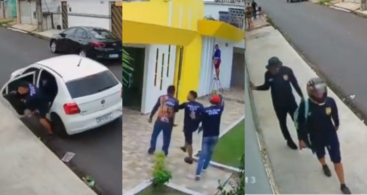 Bandidos se disfarçam de policiais civis para assaltar casa em Manaus; veja vídeo