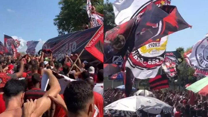 Surreal: Flamengo embarca rumo à final com festa da torcida no aeroporto