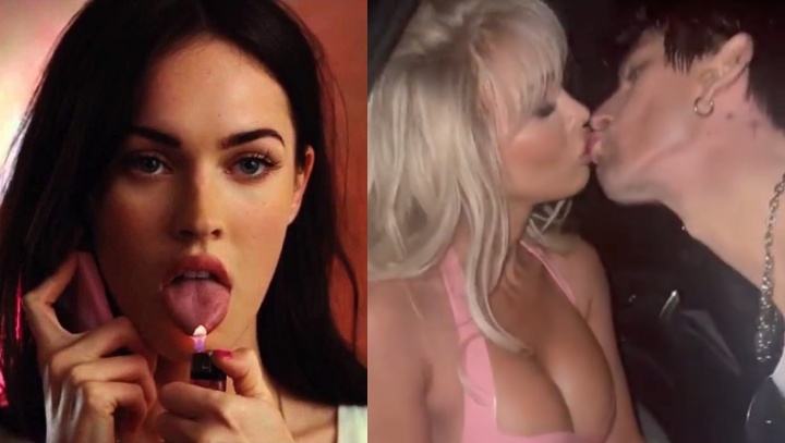 Machine Gun Kelly publica vídeo fazendo ‘carreirinha’ no peito de Megan Fox; veja