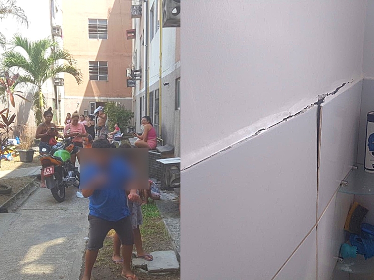 Desespero: moradores deixam prédio do Viver Melhor às pressas por risco de desabamento; veja vídeo