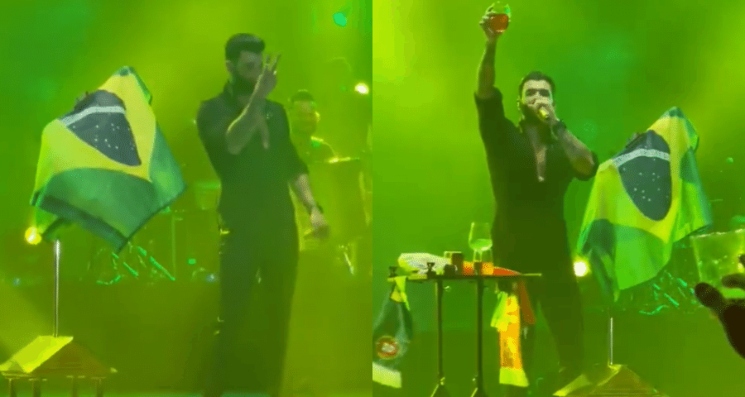Gusttavo Lima declara apoio ao presidente Bolsonaro em show nos EUA; veja vídeo