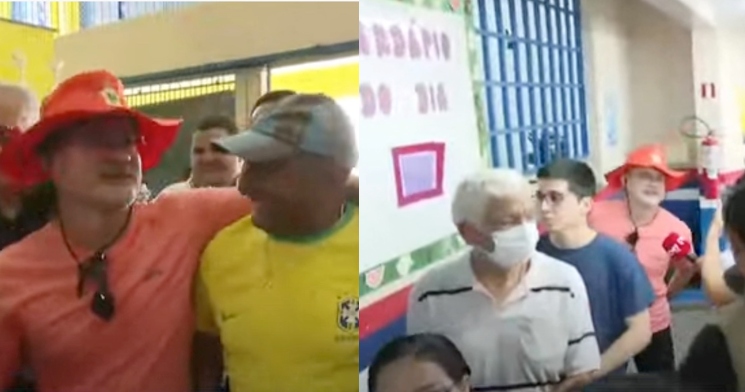 Apesar de ter direito à prioridade, prefeito David Almeida escolhe ficar na fila para votar em Manaus; veja vídeo