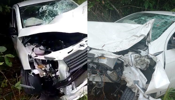 Carro invade contramão e mata família na AM-010; veja vídeo