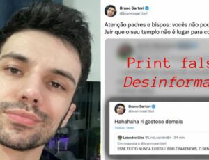 Jornalista cria Fake News com print falso para jogar católicos e evangélicos contra Bolsonaro e debocha das denúncias