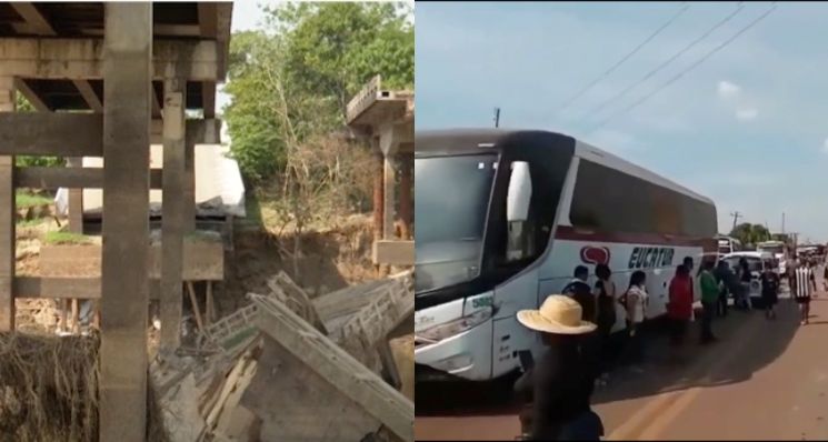“Tá tudo interditado”: queda de segunda ponte no Amazonas gera congestionamento; veja vídeo
