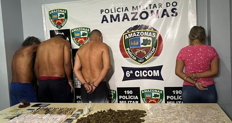 ‘Chefa do tráfico’ e comparsas são presos em laboratório de drogas na zona Norte de Manaus