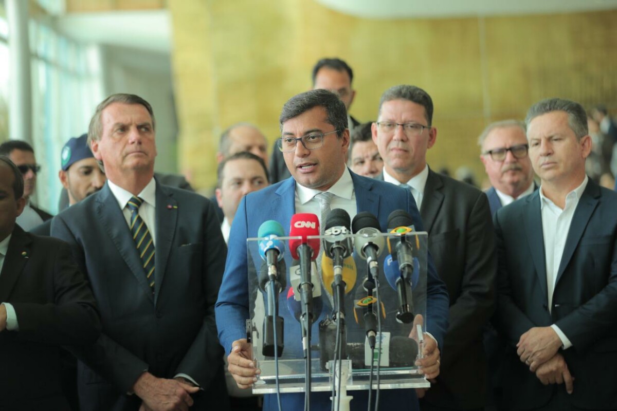 Wilson Lima declara apoio ao presidente Jair Bolsonaro, durante encontro em Brasília