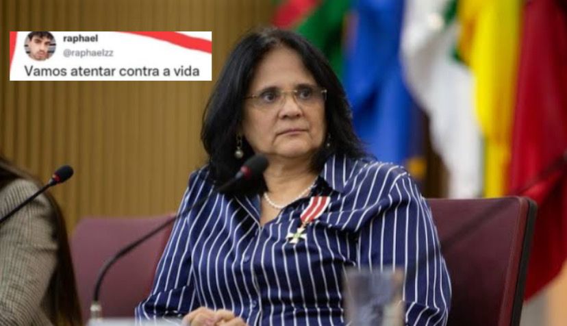 Ameaça da esquerda contra Damares gera revolta e mídia se cala diante desse absurdo; veja print