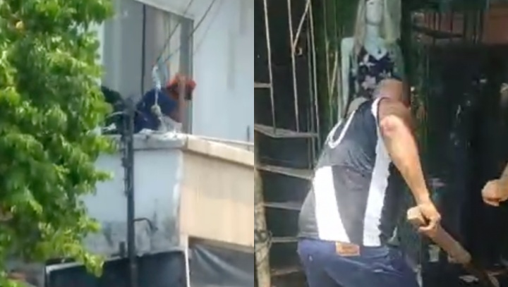 Bandido chora sangue ao levar surra com pau cheio de pregos no bairro Petrópolis; cenas fortes