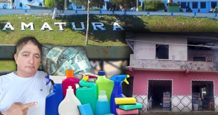 Prefeito de Amaturá, Zezinho Eufrasio, dá mais de R$ 1,7 milhões para Mercadinho fornecer produtos de limpeza