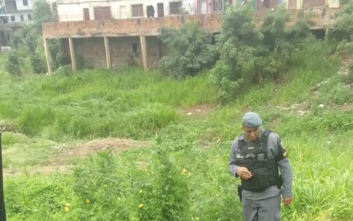 Homem é brutalmente morto em matagal no Centro de Manaus e crianças encontram o corpo; veja imagens