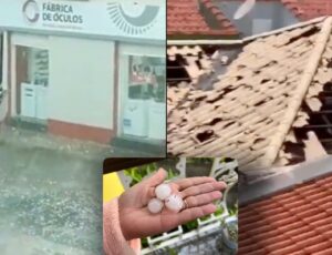 Chuvas de granizo atingem cidades no Sudeste do Brasil e deixam casas destelhadas; veja vídeo