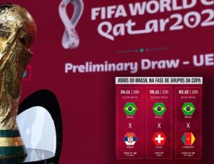 Copa do Mundo 2022: primeiros jogos do Brasil vão ser contra Sérvia, Suíça e Camarões