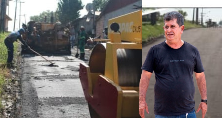 Prefeito Ceceu gasta mais de R$ 4,7 milhões para jogar asfalto em ruas recentemente pavimentadas em Santo Antônio do Iça