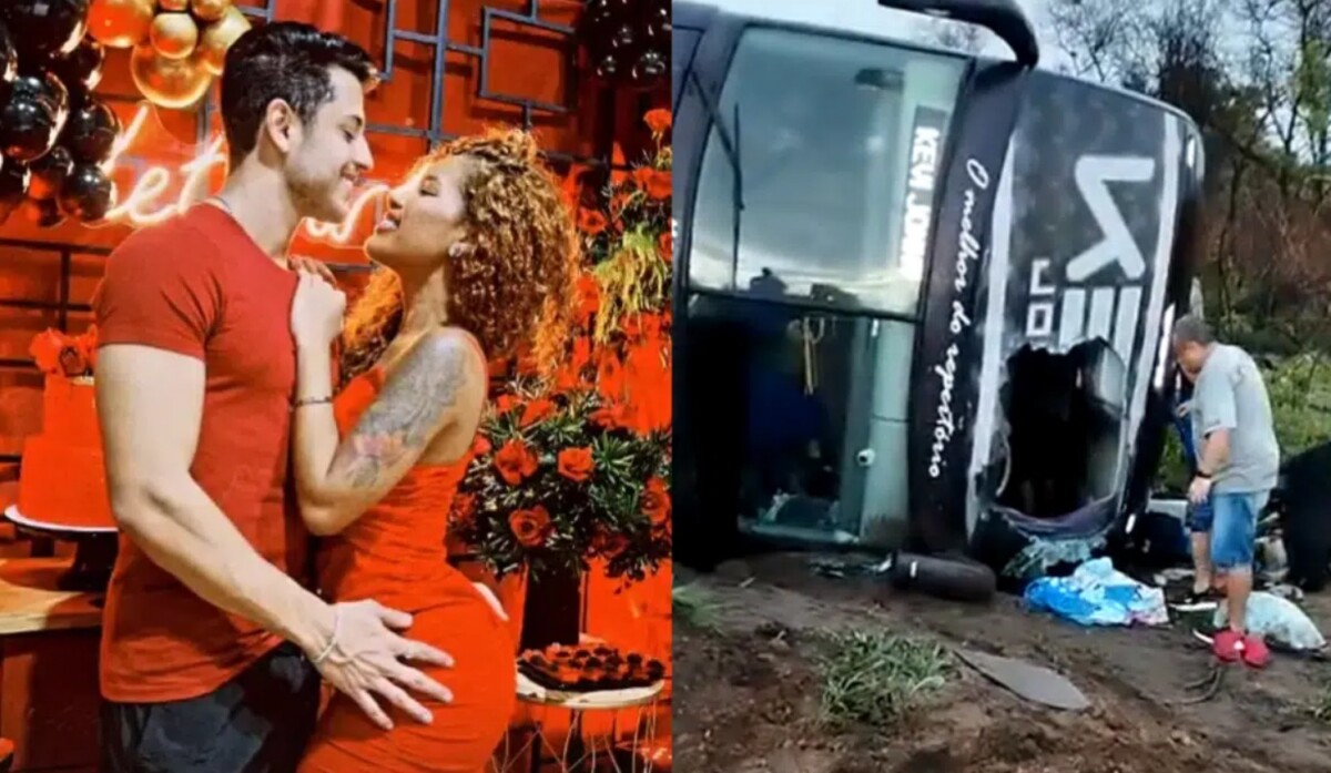 Urgente: blogueira Sthe Matos e cantor Kevi Jonny sofrem grave acidente na estrada; veja vídeo