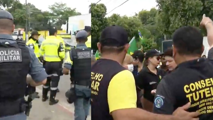 Urgente: Conselho Tutelar, Polícia Militar e Instituto de Mobilidade Urbana fazem fiscalização em frente ao CMA