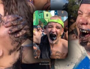 Jovens desmiolados criam nova moda nas baladas: cuspir e vomitar tinta uns nos outros; veja vídeos