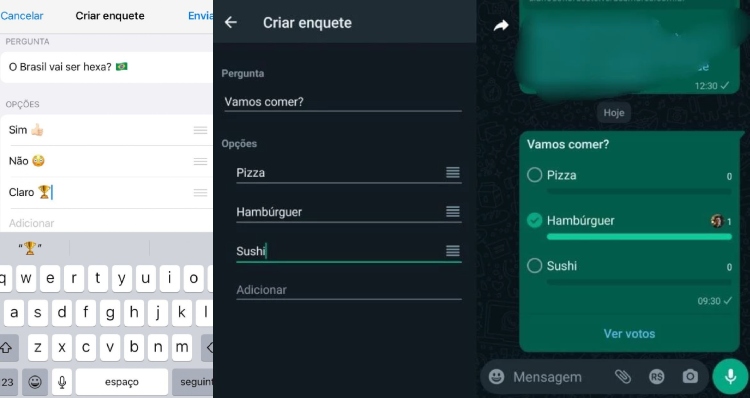 “Finalmente!”: Whatsapp liberar recurso que permite criar enquetes dentro das conversas