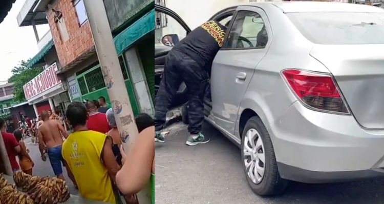 Urgente: Carro é crivado de balas e vulgo “Balinha” morre peneirado no bairro Crespo; veja vídeo