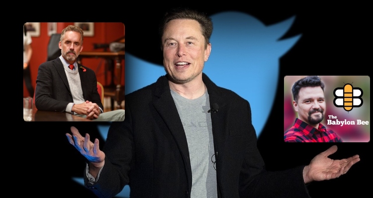 “Fim da Censura?”: Elon Musk recupera contas banidas de Jordan Peterson e Babylon Bee no Twitter