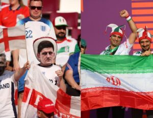 Torcidas da Inglaterra e Irã se encontram empolgadas antes do duelo no Catar