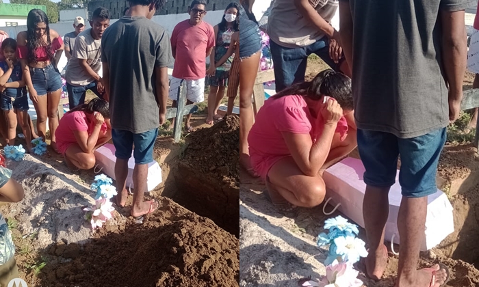 Dor e revolta: familiares enterram bebê assassin4do pela mãe e a namorada dela, em Borba