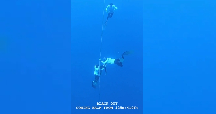 Pânico debaixo d’água: mergulhador é resgatado a 125 metros de profundidade; veja vídeo