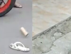 Chinelo, pedra e voadeira: ladrão da Comunidade Jesus Me Deu recebe "carinho" de moradores ; veja vídeo