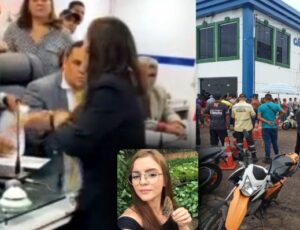 Vereadora "sai no soco" e rasga documento para não perder mandato na Câmara Municipal de Manacapuru