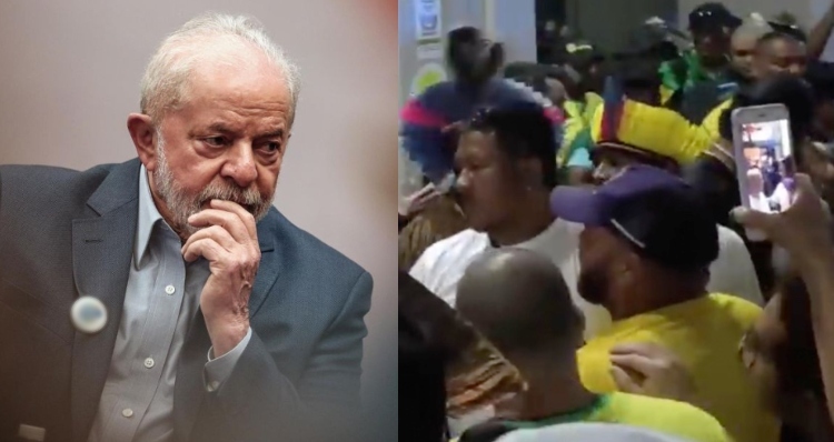 Indígenas patriotas protestam contra Lula, que está hospedado em hotel de luxo em Brasília; veja vídeo