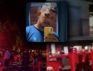 Homem é execut4do por pistoleiro enquanto tomava cerveja e comia espetinho; veja vídeo