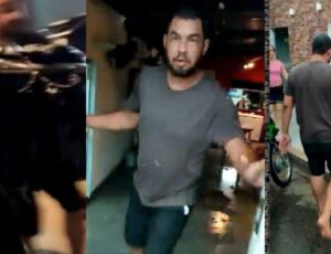 Dono do "Churrasco do Deco" agr1de entregador de aplicativo no bairro Adrianópolis; veja vídeo