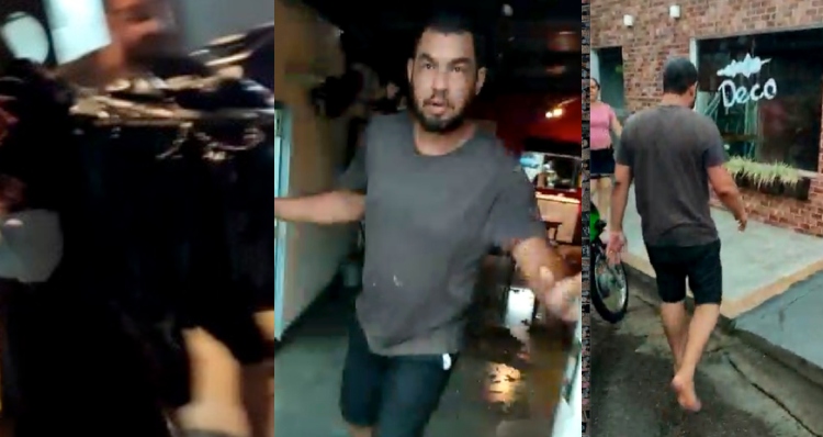 Dono do “Churrasco do Deco” agr1de entregador de aplicativo no bairro Adrianópolis; veja vídeo